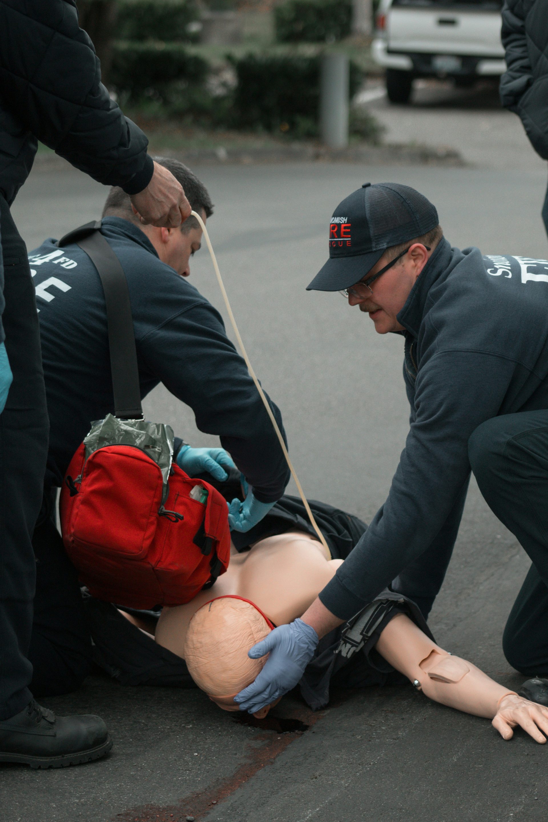 Paramedics opening an Acuity Pack